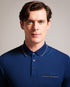 TORTILA-Tops-SS Polo with Birdseye Stripe Collar Detail- Ted Baker Romania